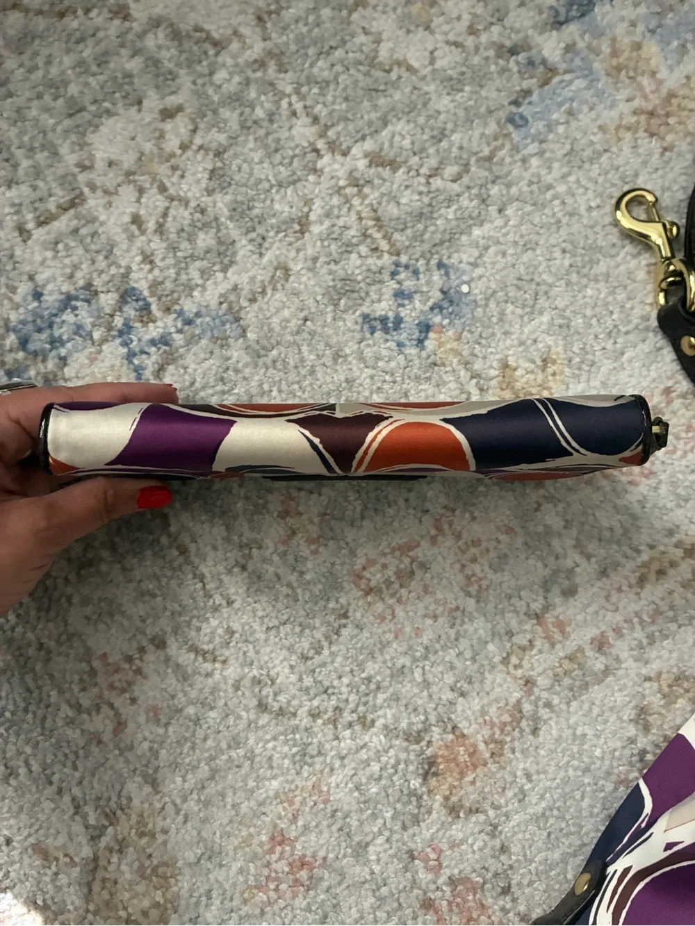 COACH Rare Multi-Color Ashley Scarf Print Satchel with Wallet-Y2K Style